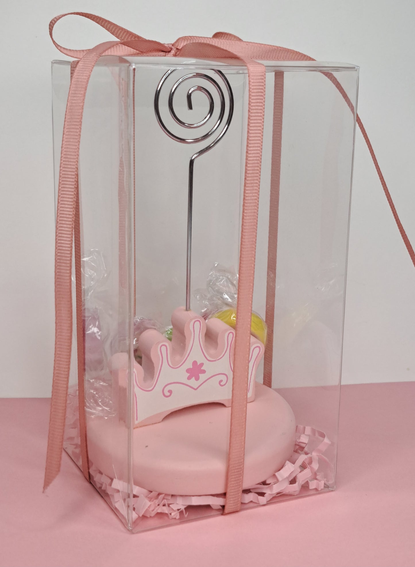 Pink crown memory/card holder