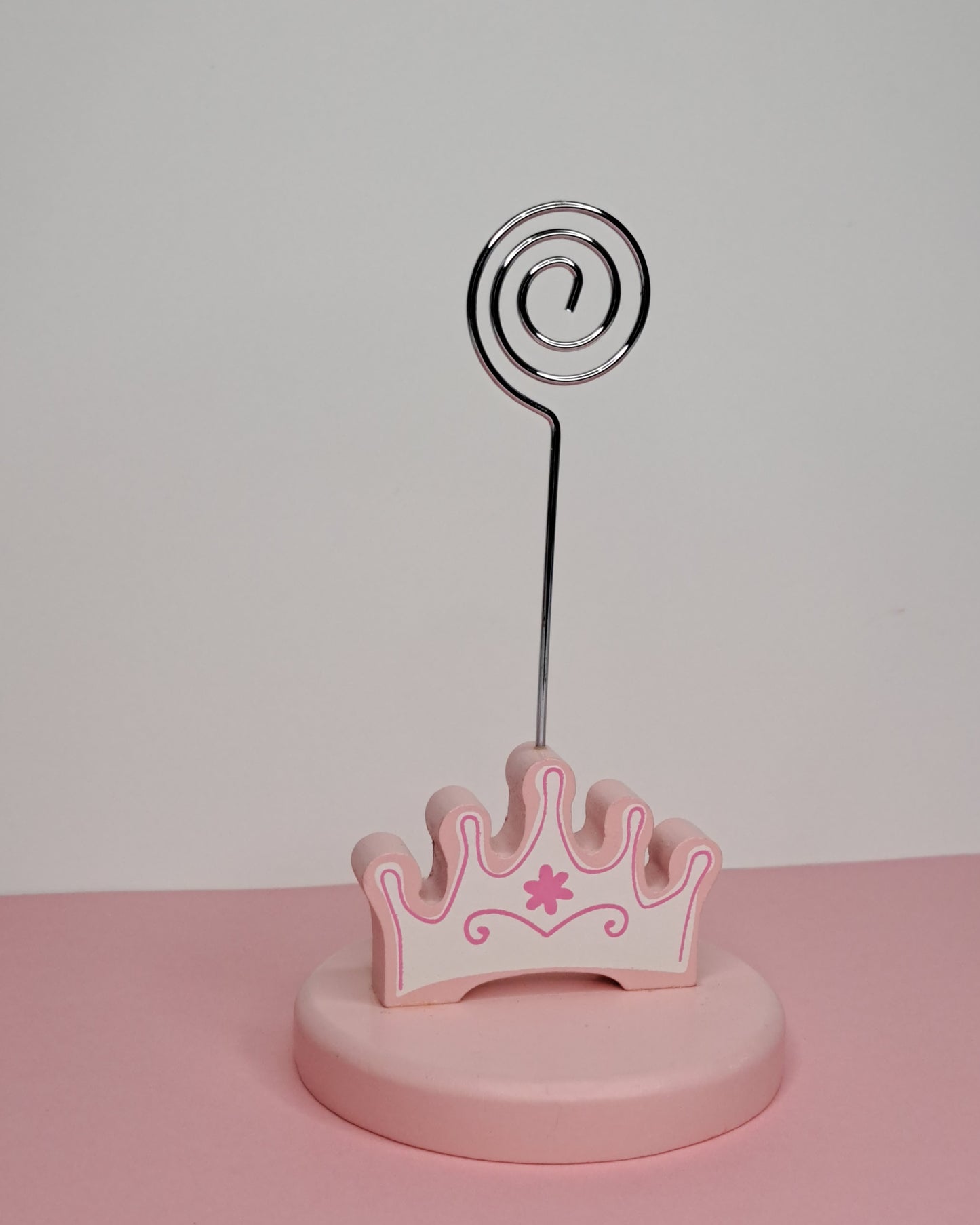 Pink crown memory/card holder
