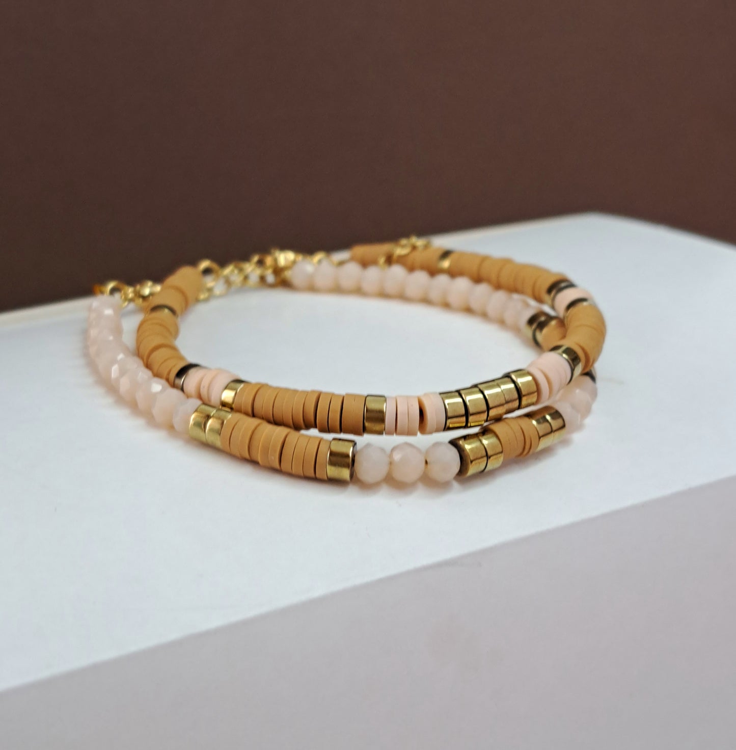 2 Pcs SET Clay&Crystal Bracelets