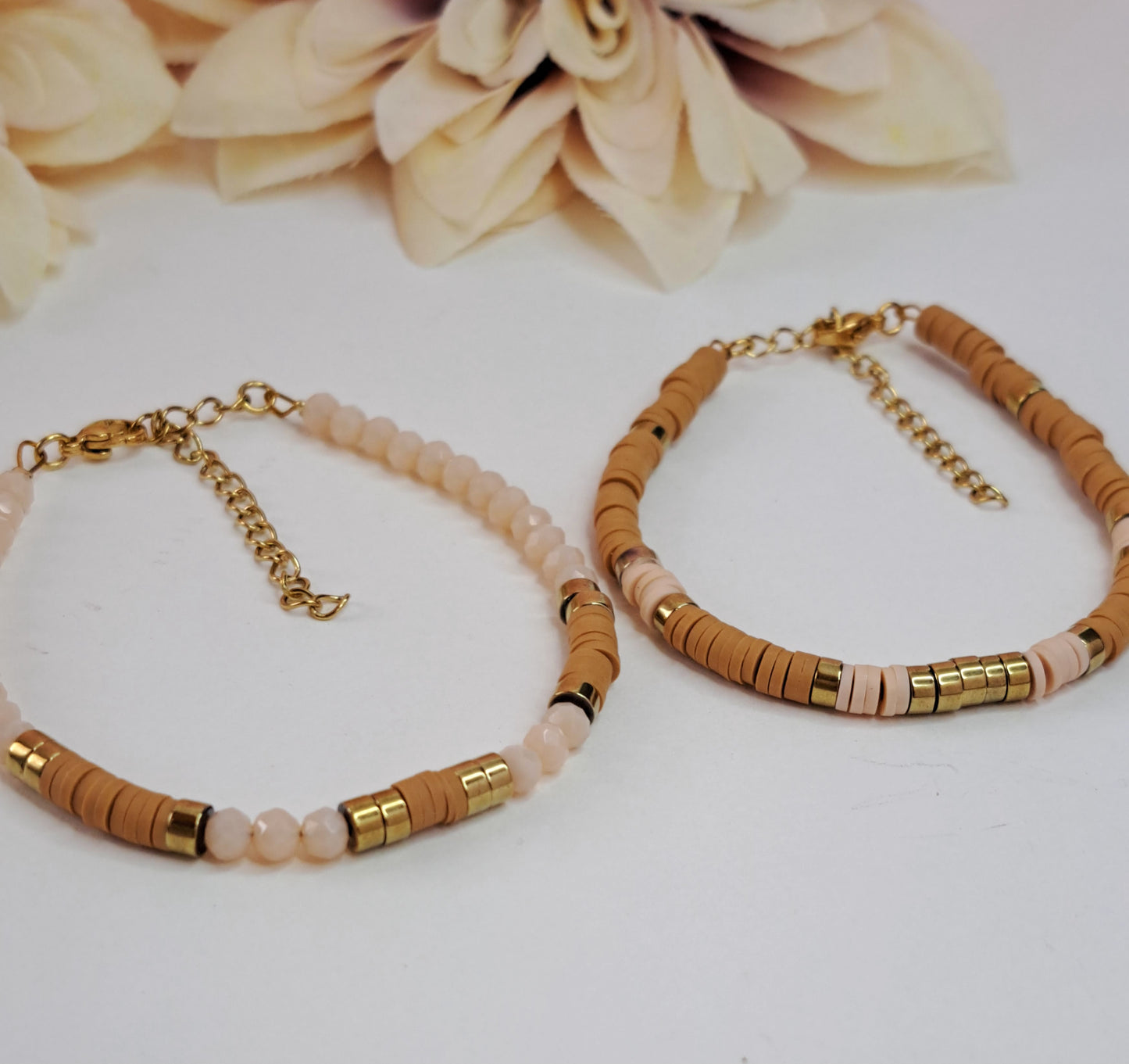 2 Pcs SET Clay&Crystal Bracelets