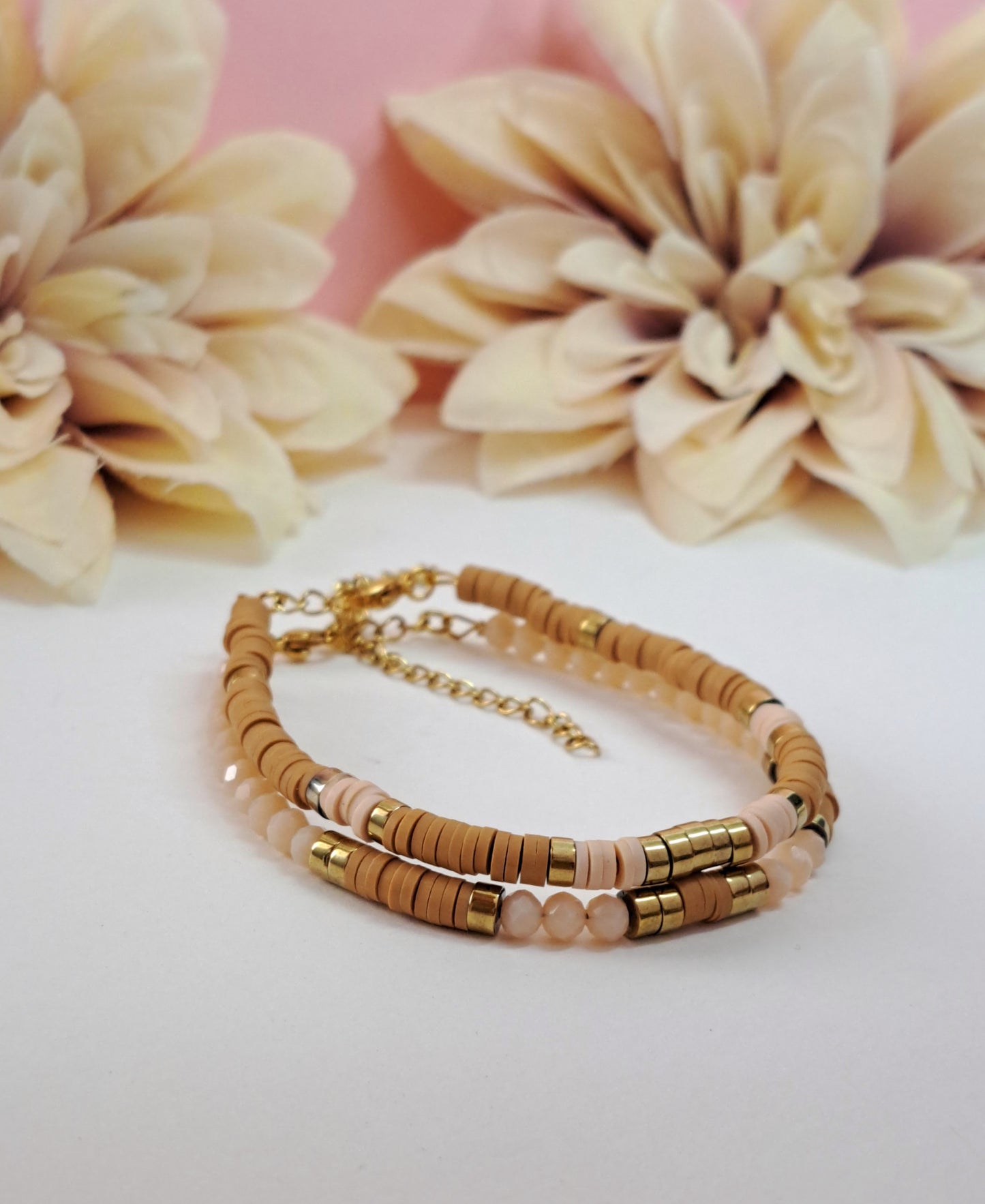2 Pcs SET Clay&Crystal Bracelets