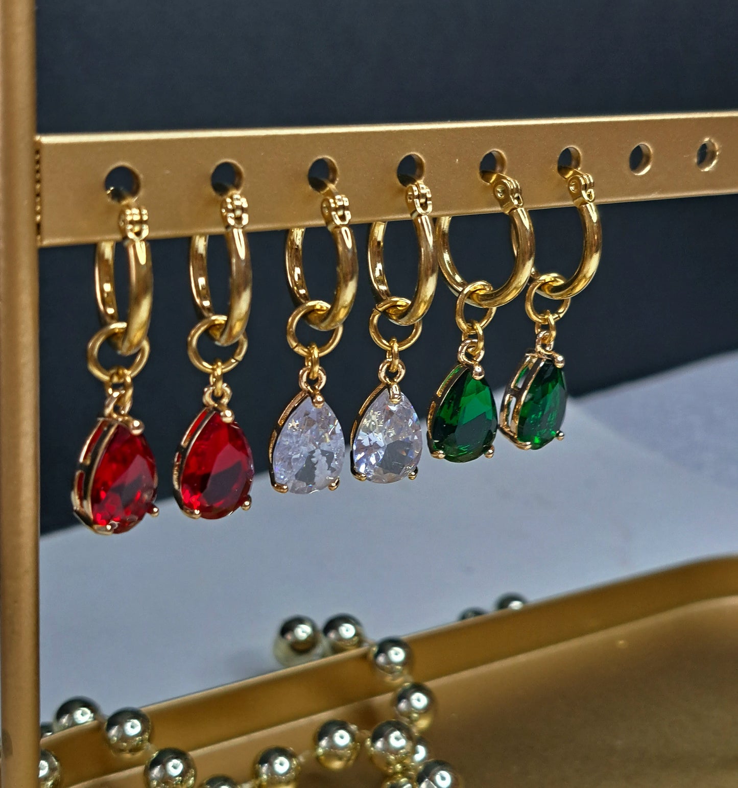 Crystal teardrop Earrings(3 colours)