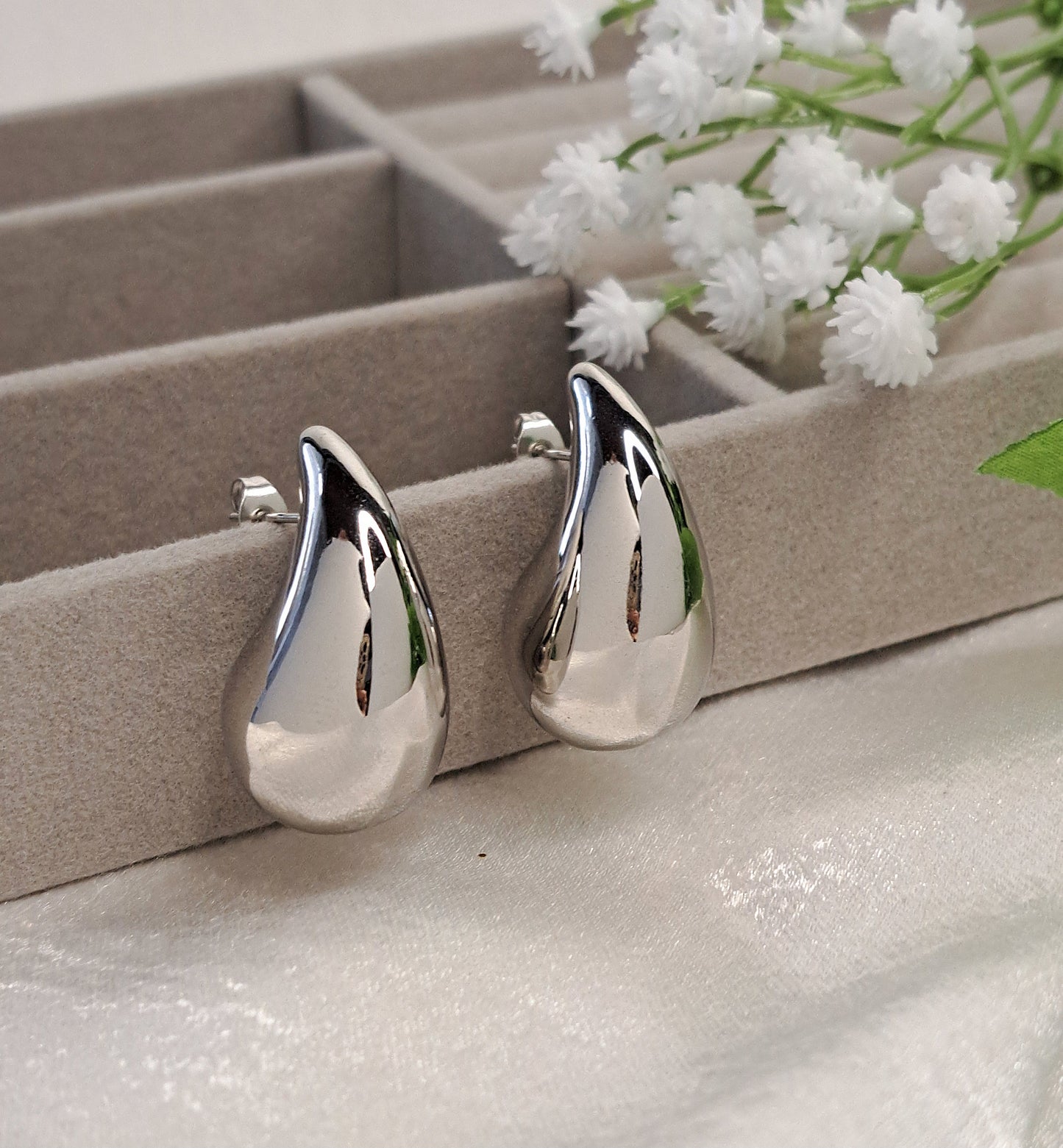 Dupe/Waterdroplet earrings silver