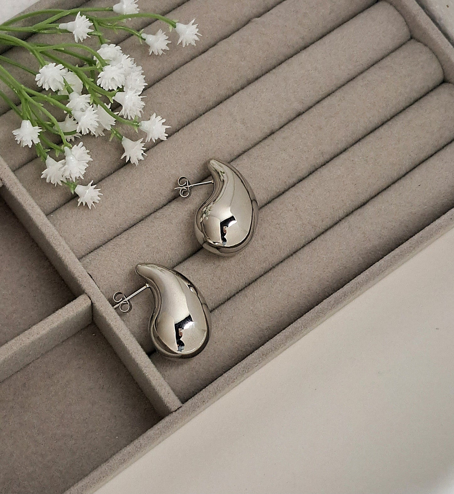 Dupe/Waterdroplet earrings silver