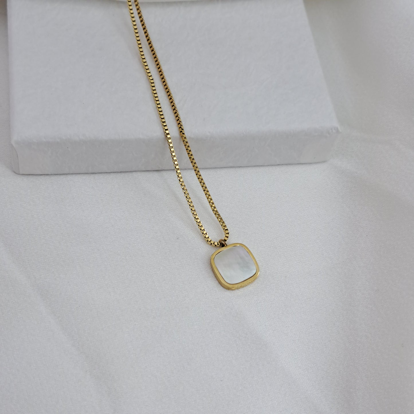 Square Opal necklace