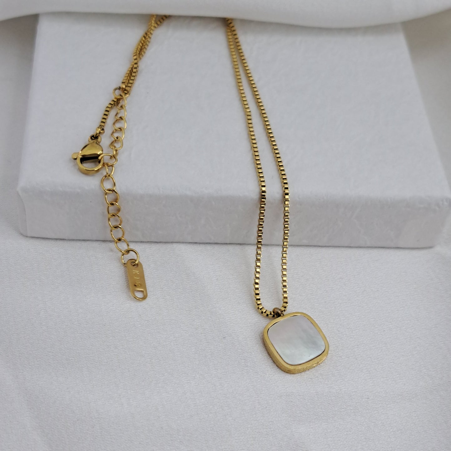Square Opal necklace
