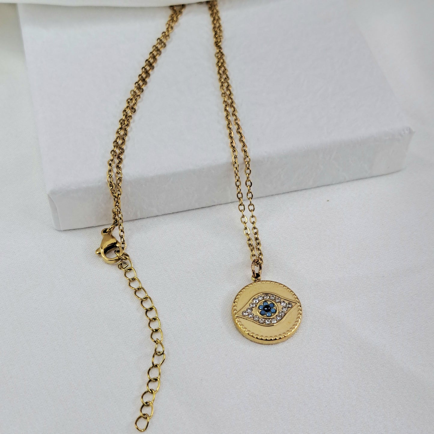Evil Eye rhinestone necklace
