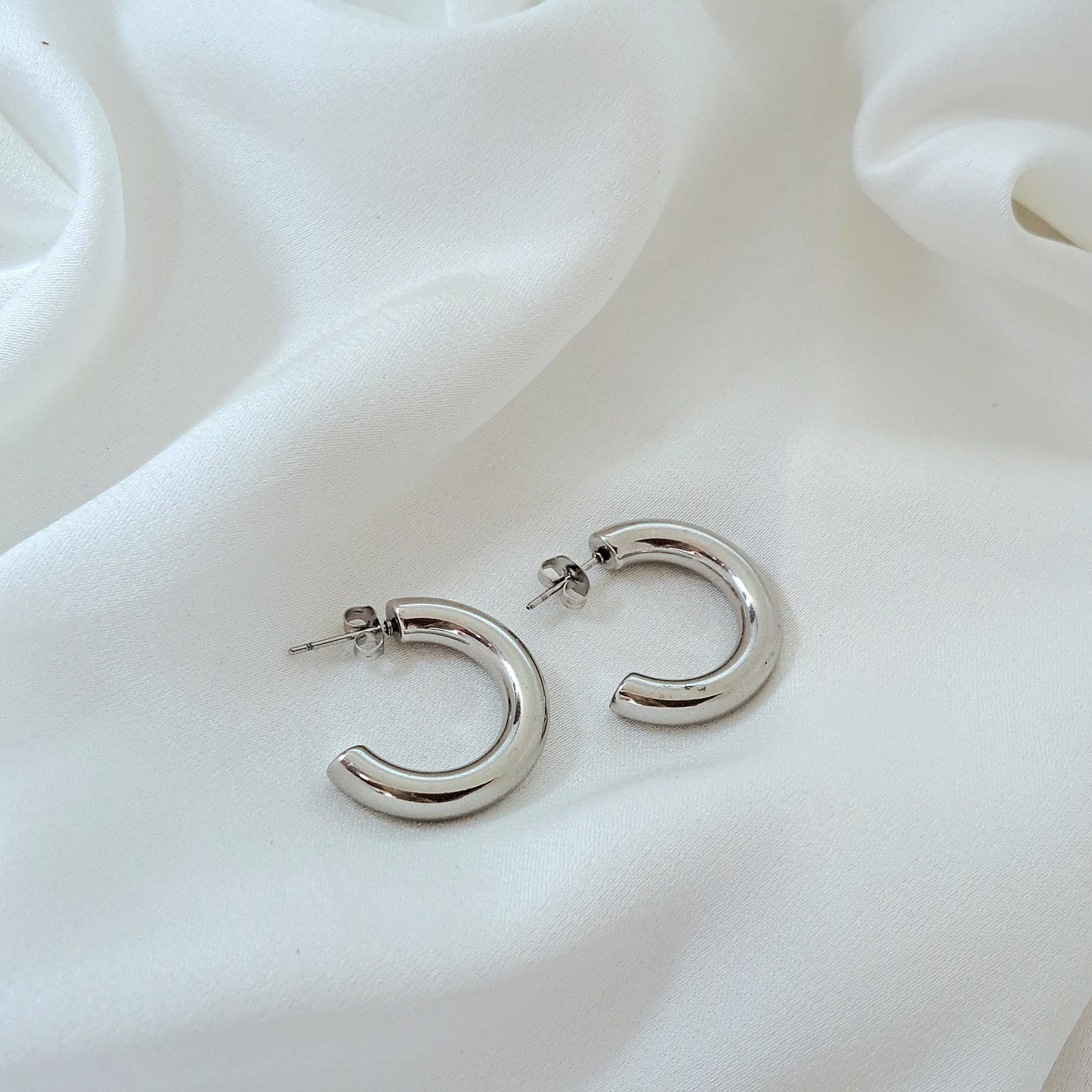 C shaped earrings