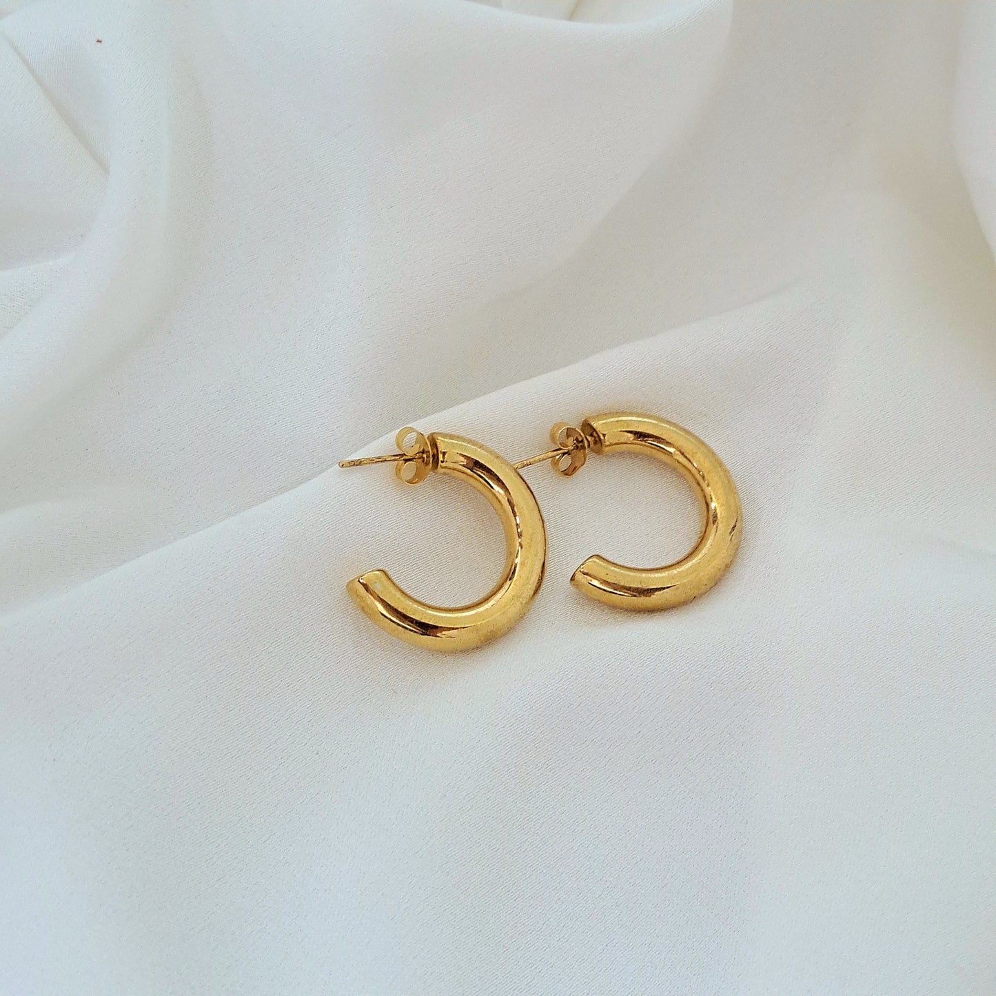 C shaped earrings