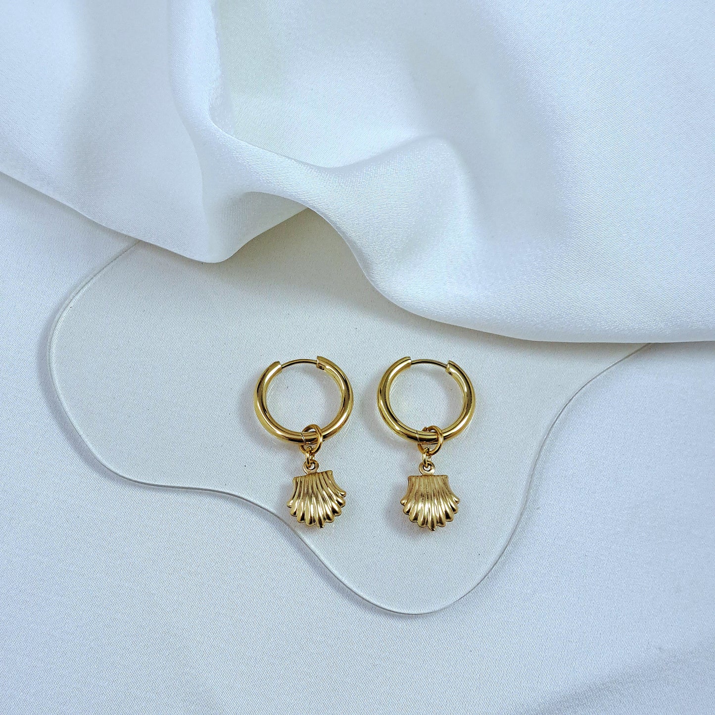 Sea Shell Hoop Earrings