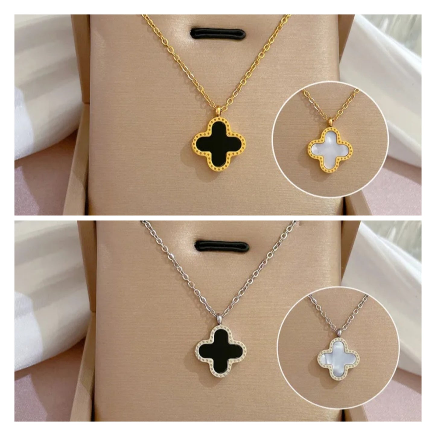 Two sided cross necklace (2 colours)