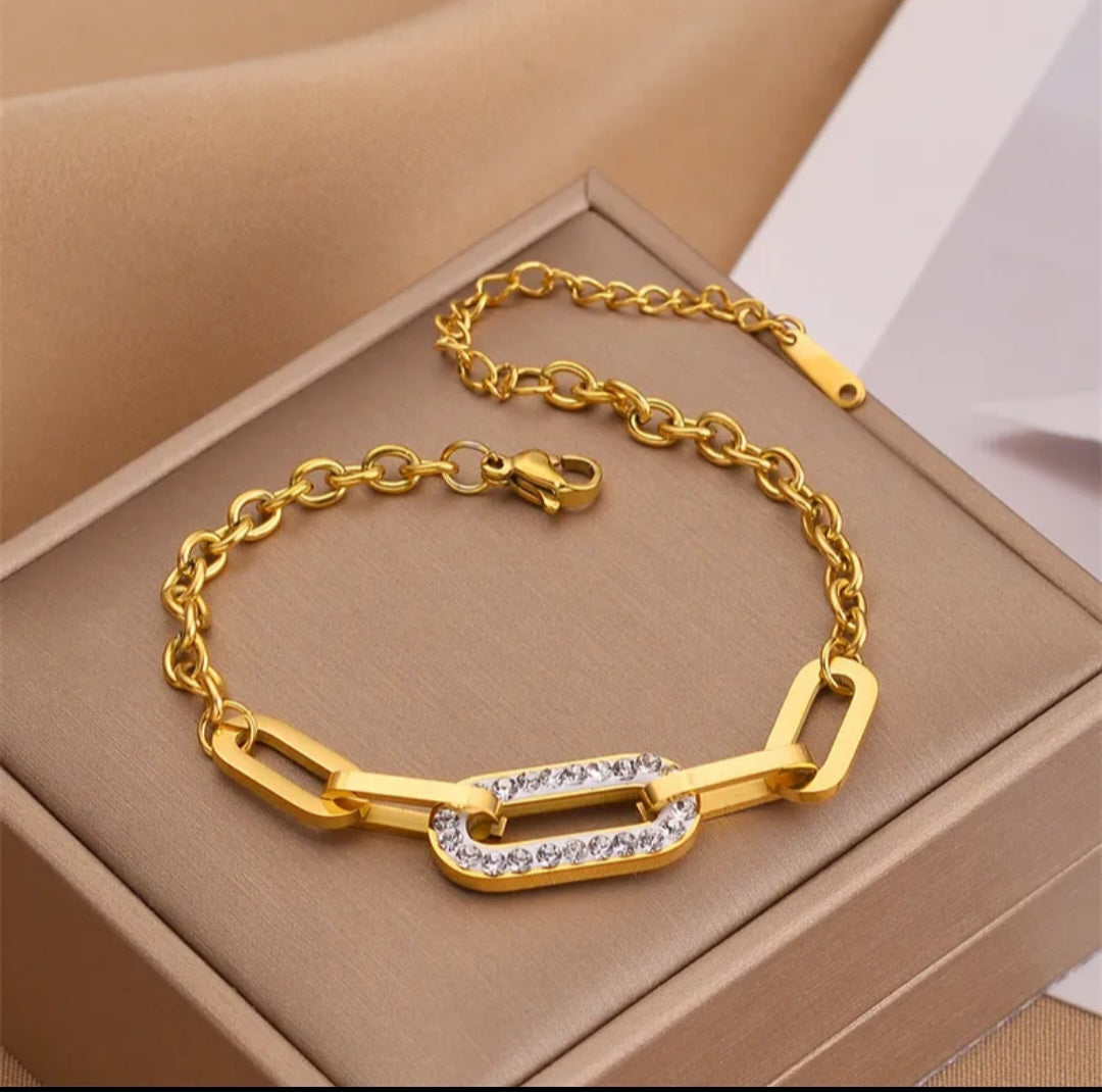Big Chain - Rhinestone bracelet
