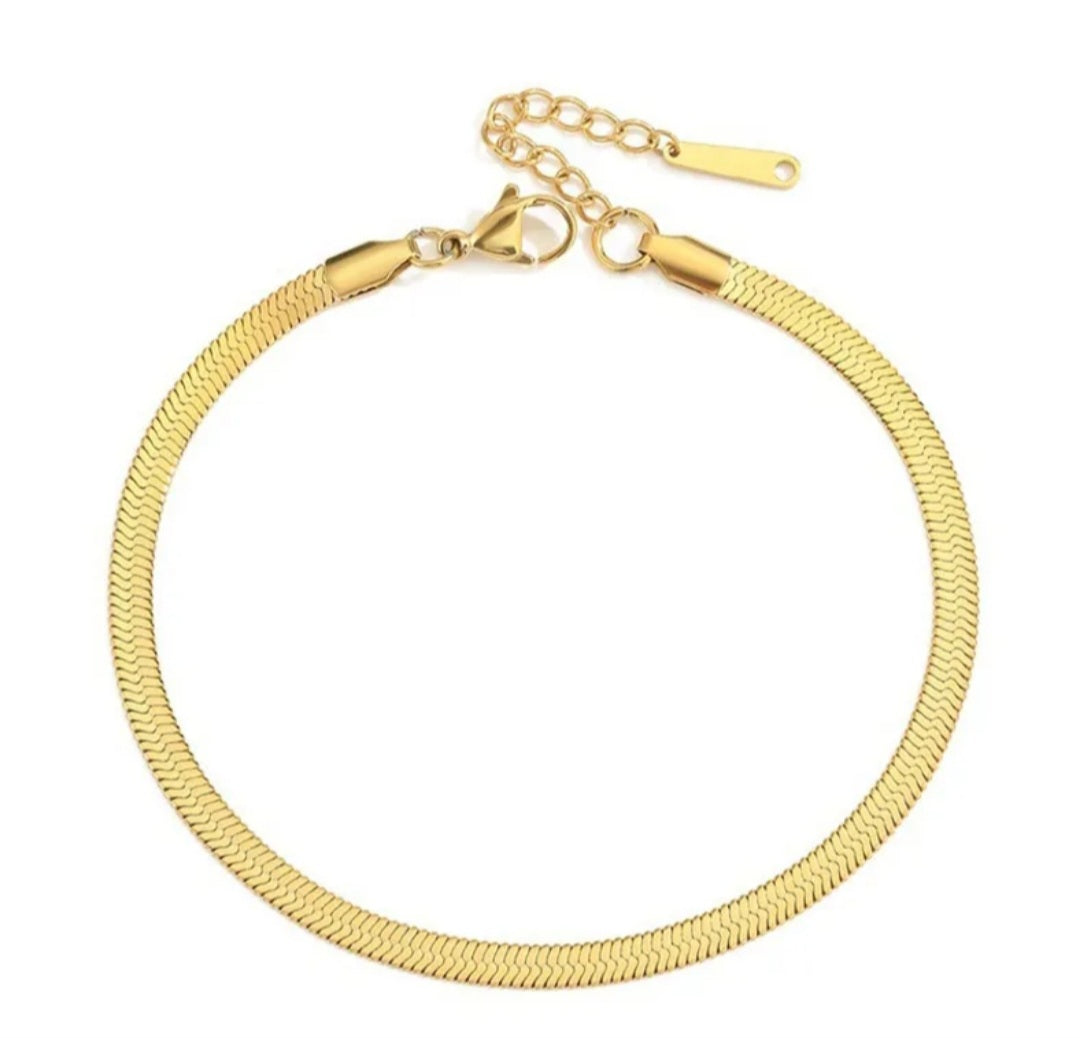 Gold Snake Chain Anklet Bracelet