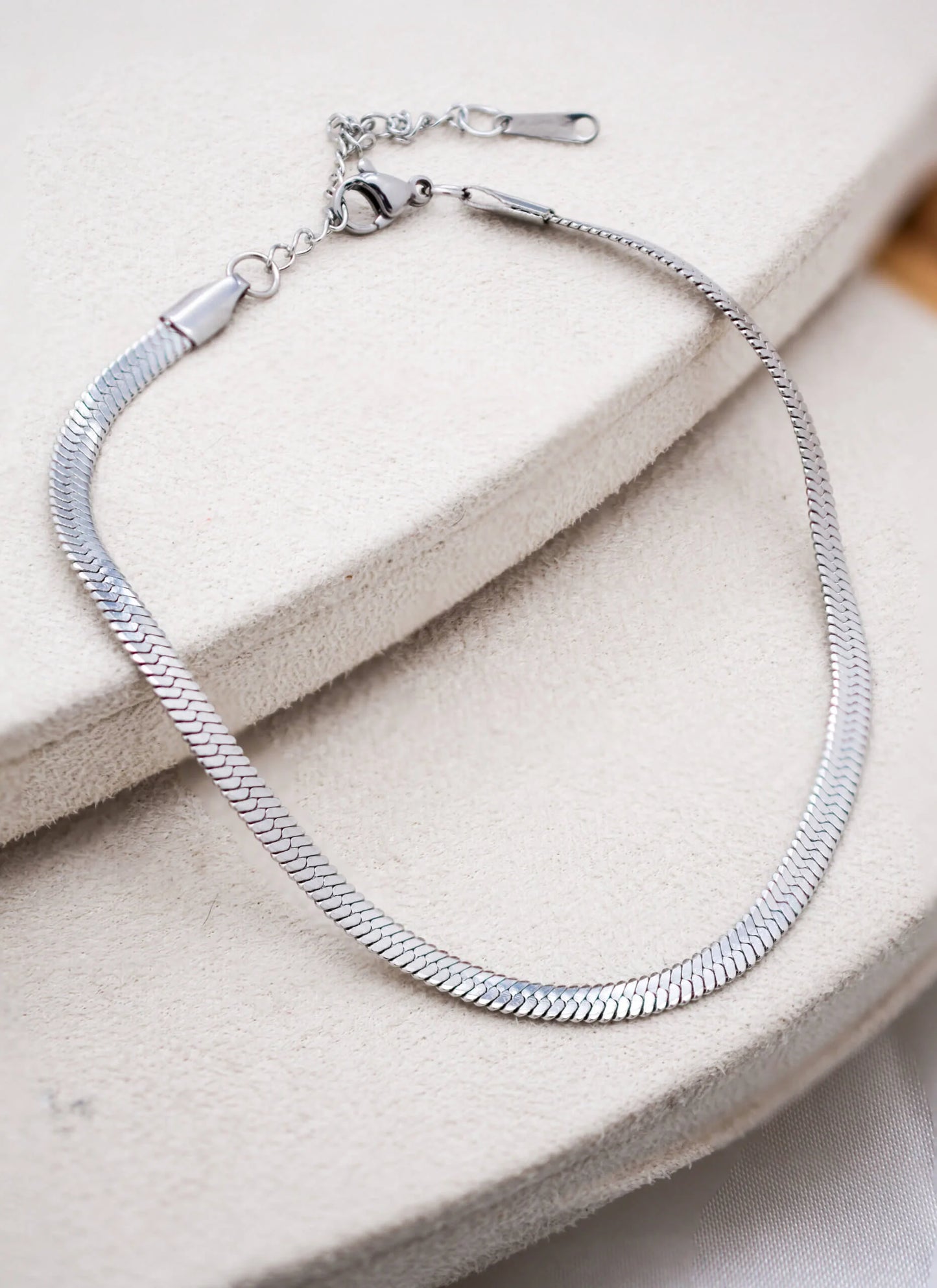 Silver Snake Chain Anklet Bracelet