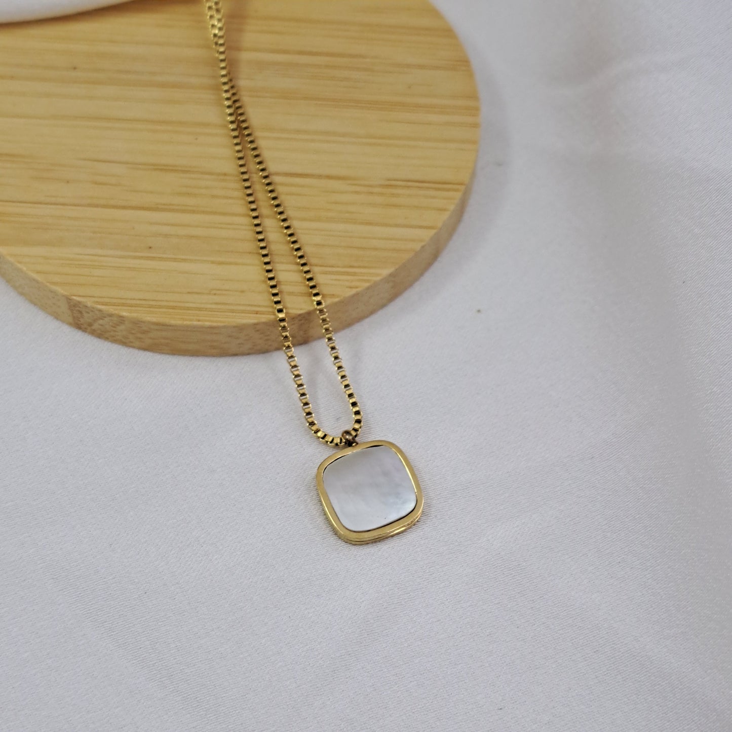 Square Opal necklace