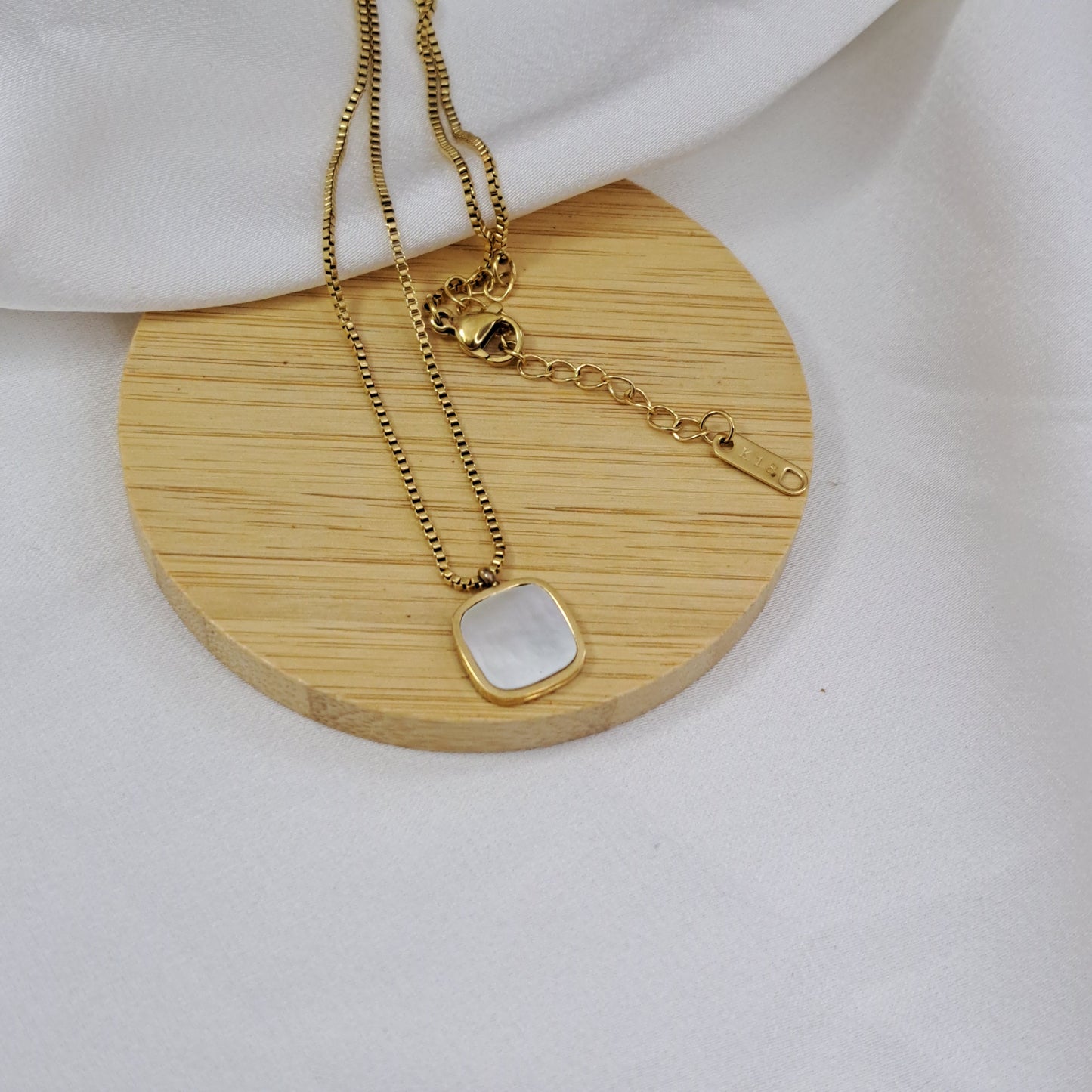 Square Opal necklace