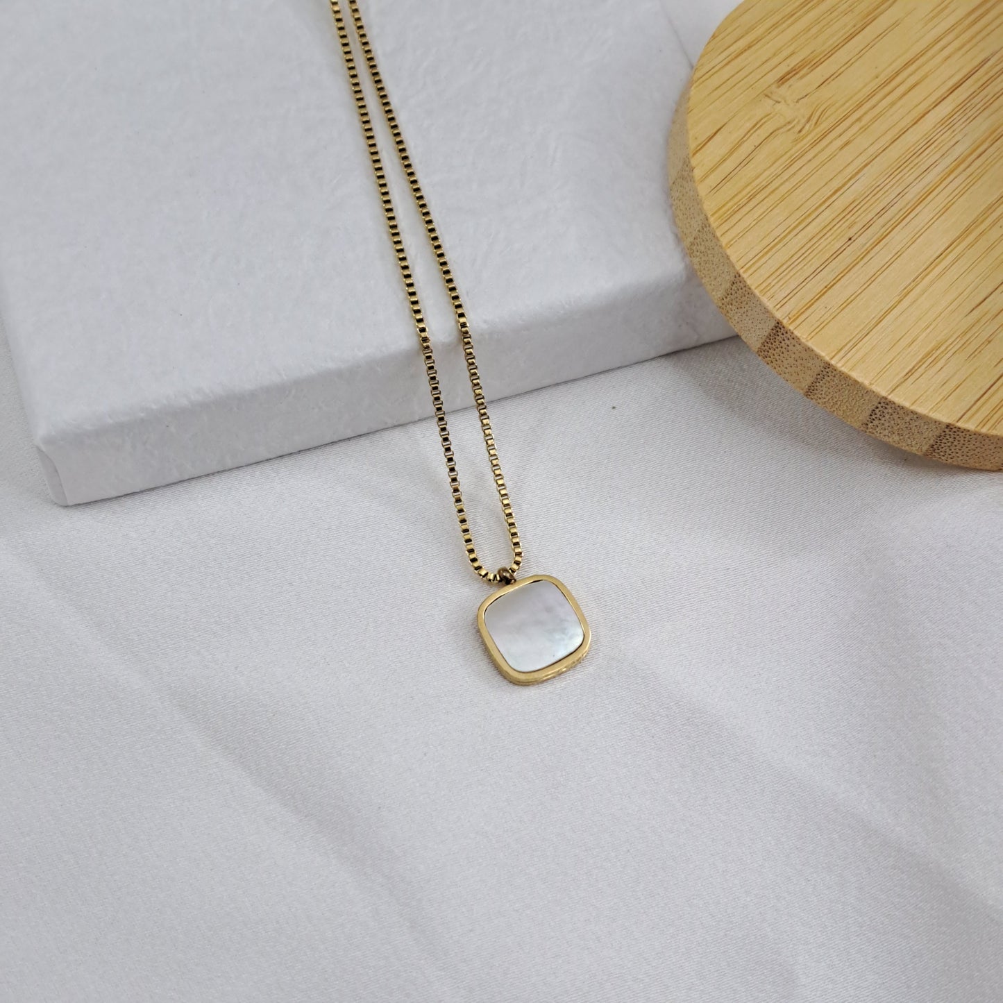 Square Opal necklace