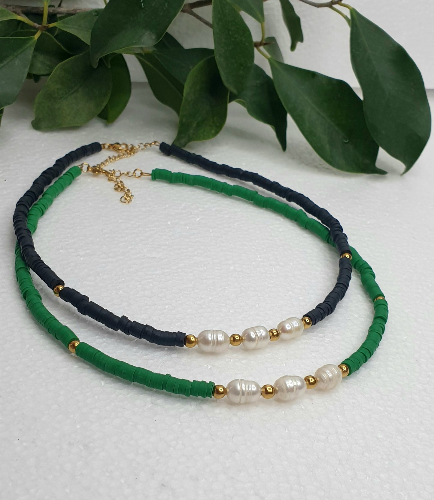 Clay & Lake Pearl Necklace(2 colours)