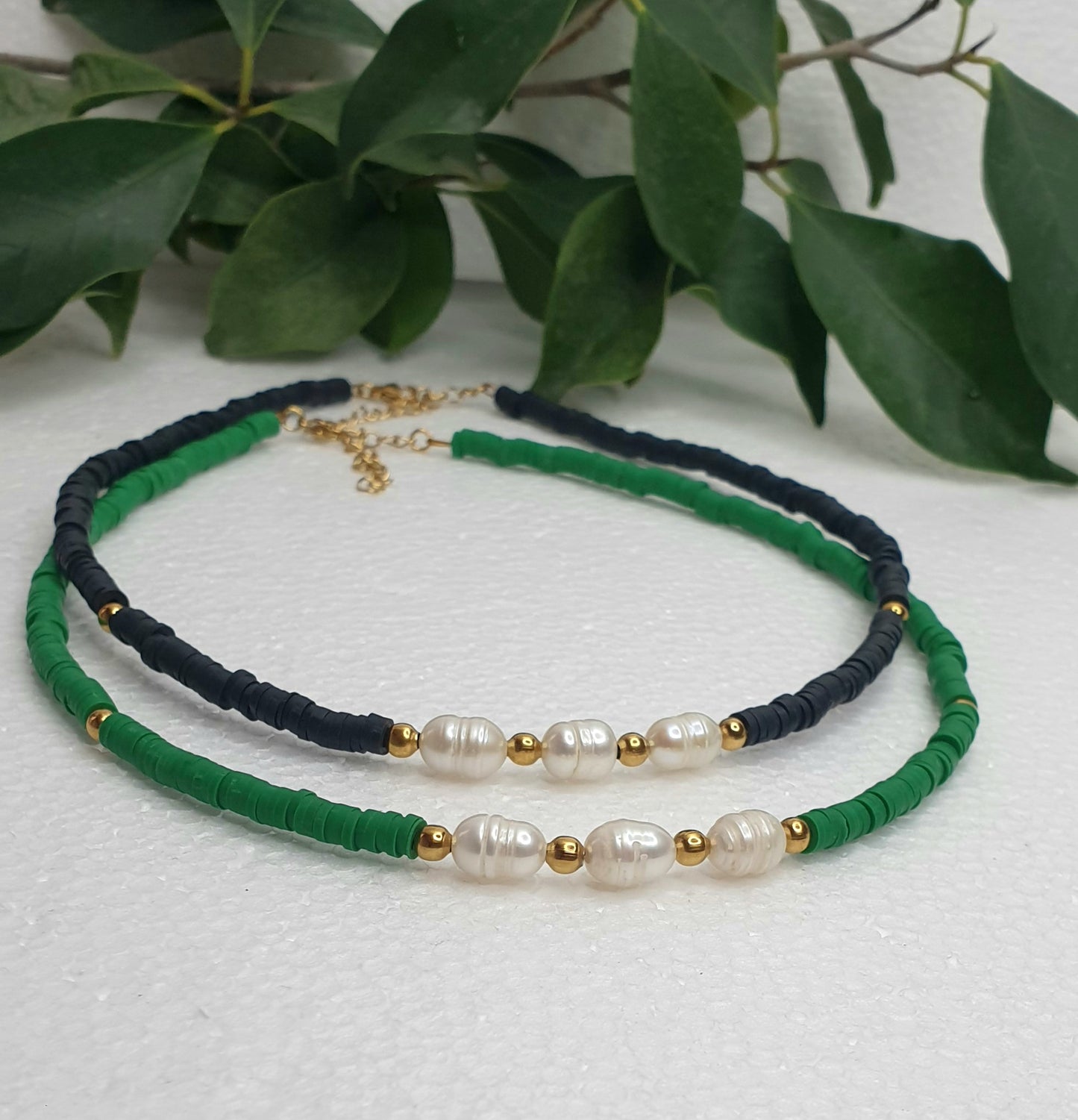 Clay & Lake Pearl Necklace(2 colours)