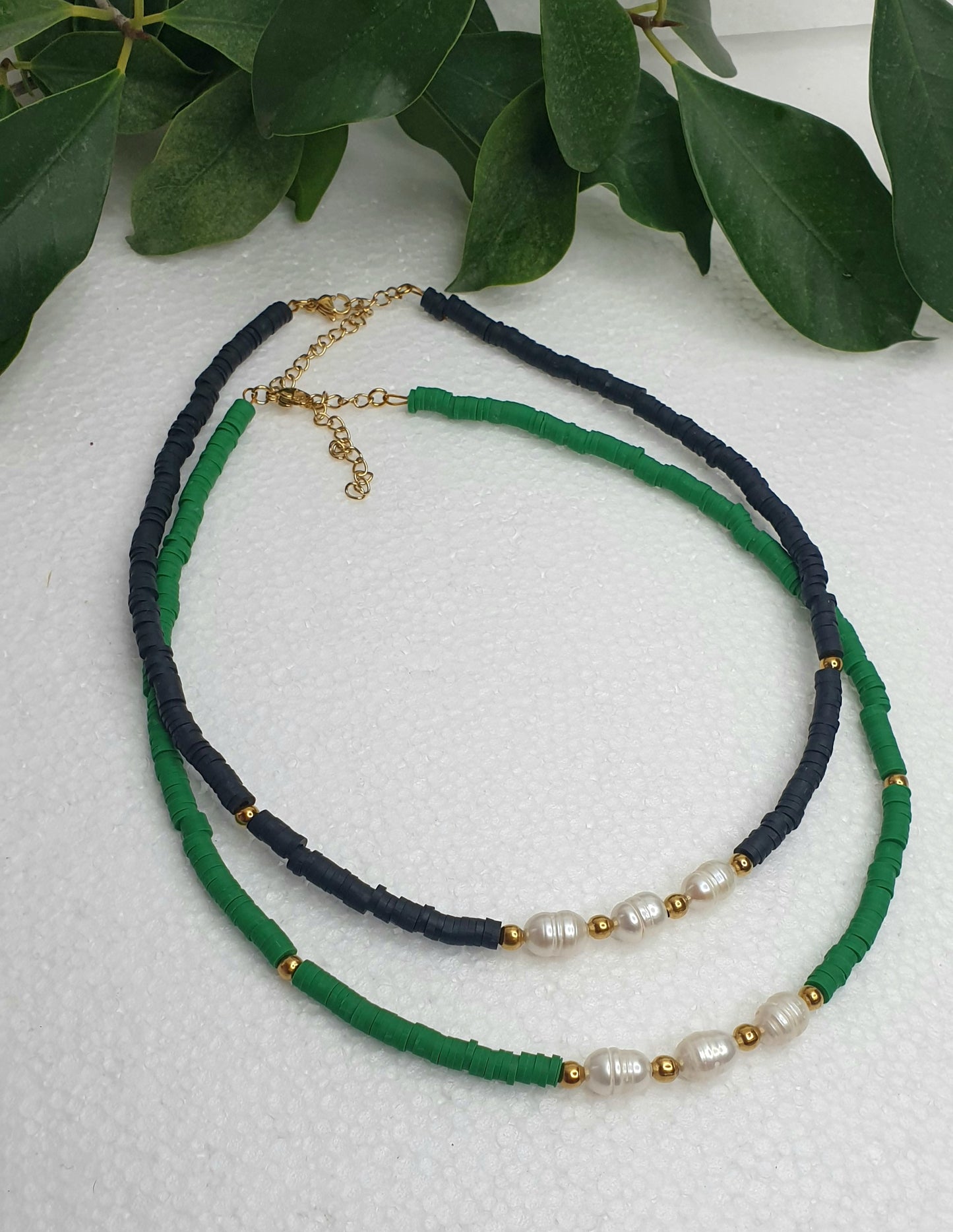 Clay & Lake Pearl Necklace(2 colours)