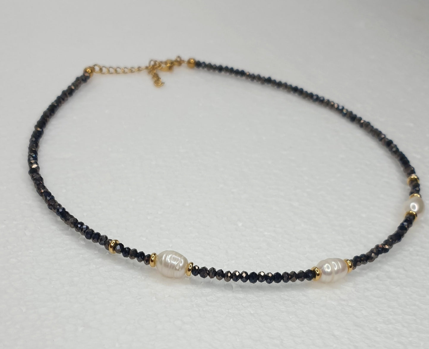 Mini Crystal & Lake Pearl Necklace (3 colours)