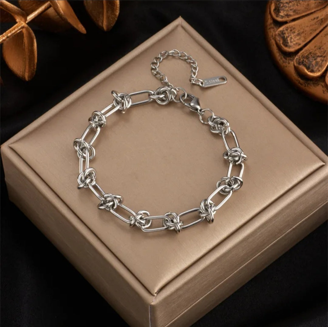 Silver Thorn Bracelet