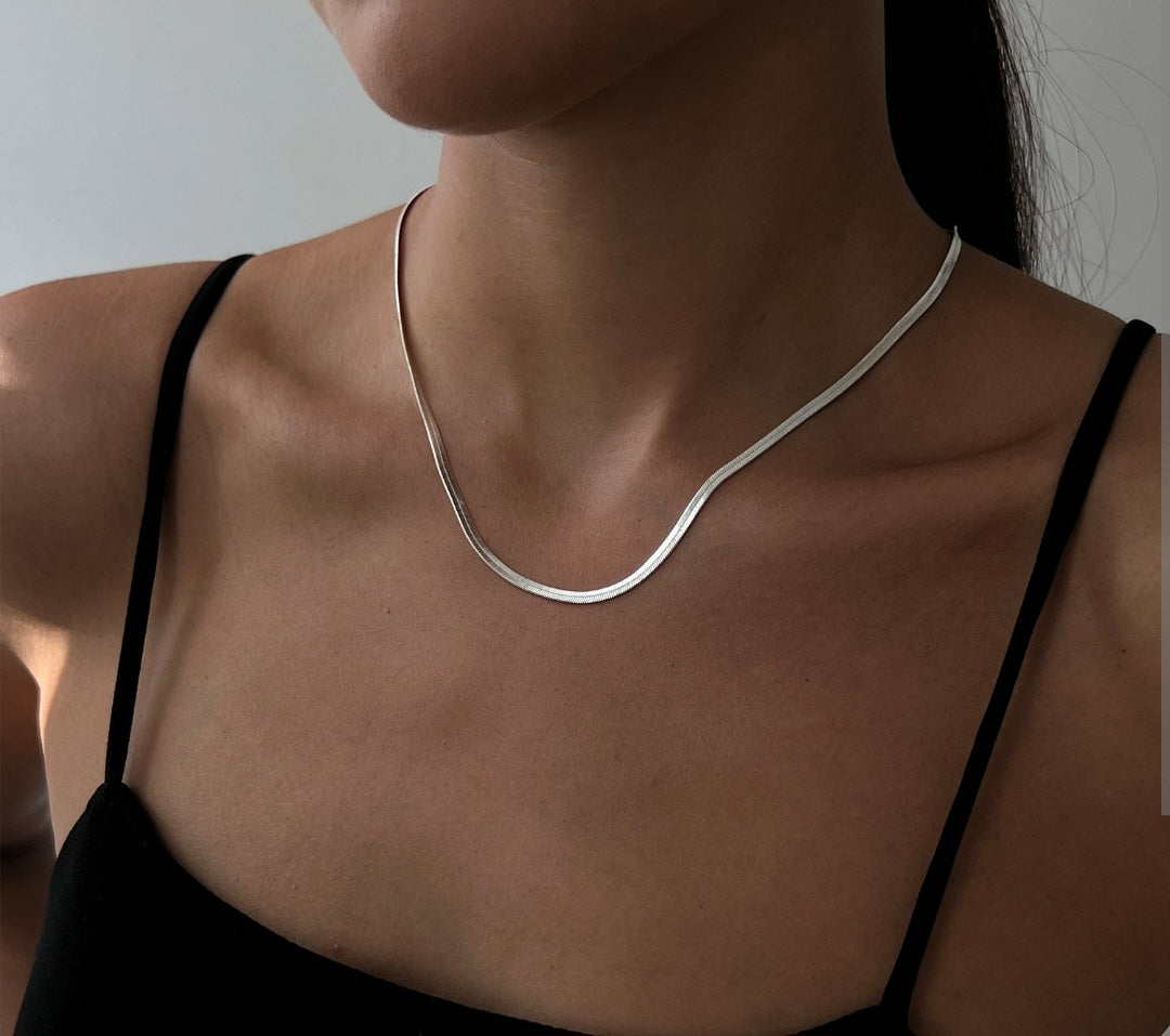 Silver Snake necklace