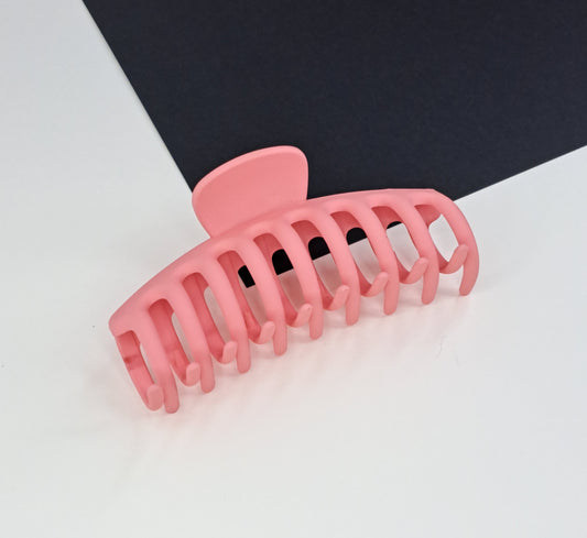 Plastic Simple Hair Claw/Hair Clip - Pink