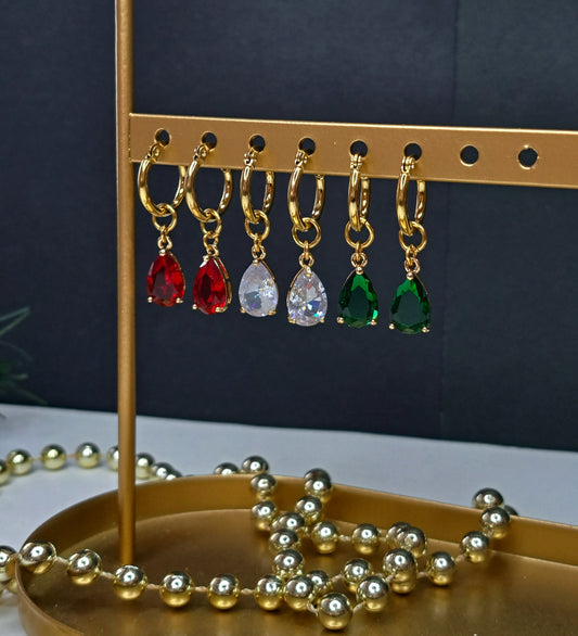 Crystal teardrop Earrings(3 colours)