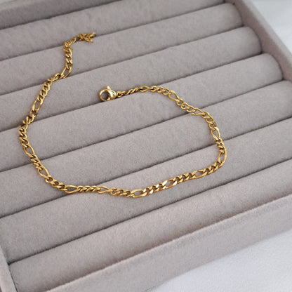 Gold Figaro Chain Anklet Bracelet