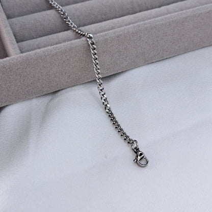 Small Silver Curb Chain Anklet Bracelet