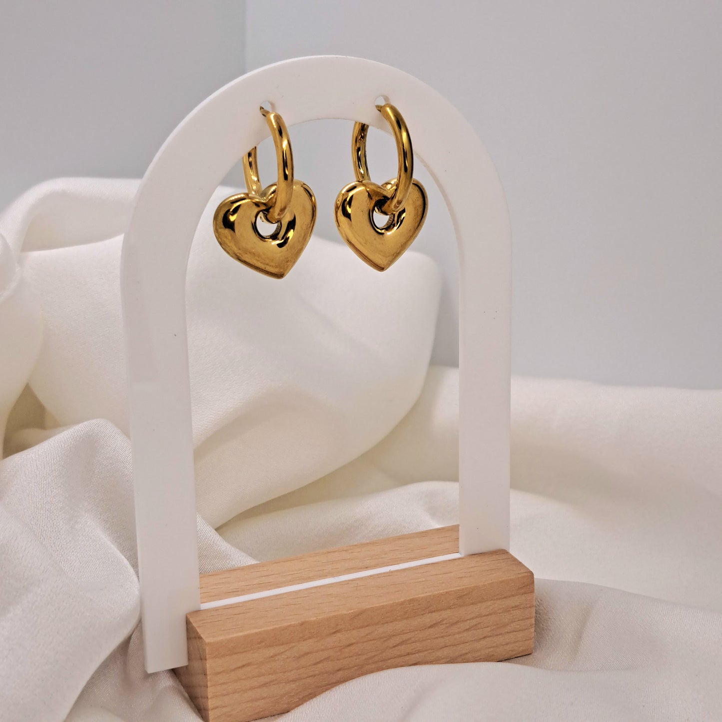 Gold Heart Earrings