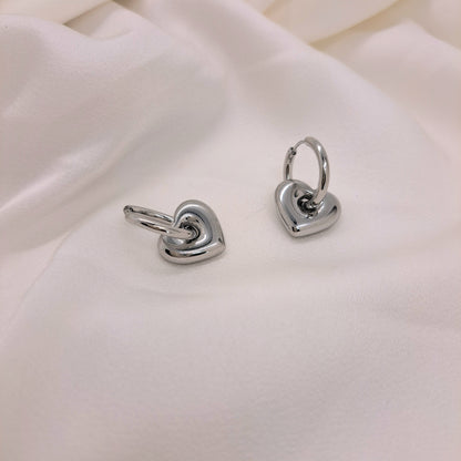 Silver Heart Earrings