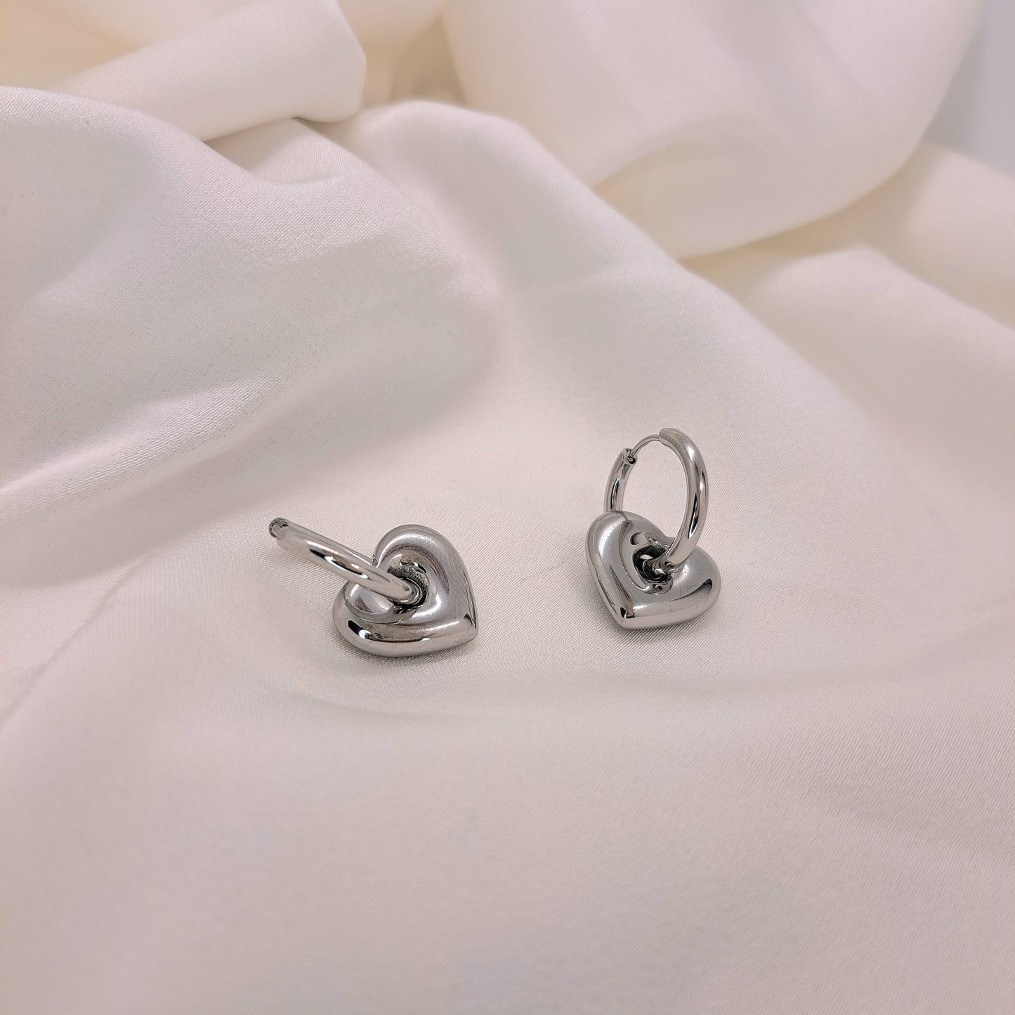 Silver Heart Earrings