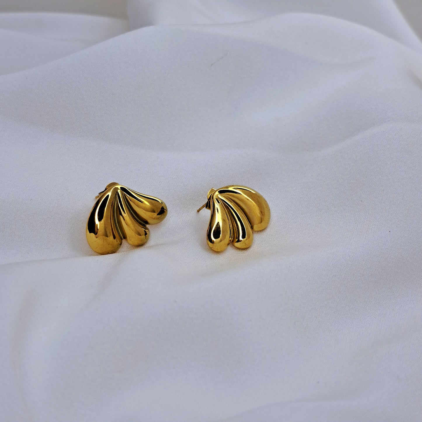 Gold Wing Stud Earrings