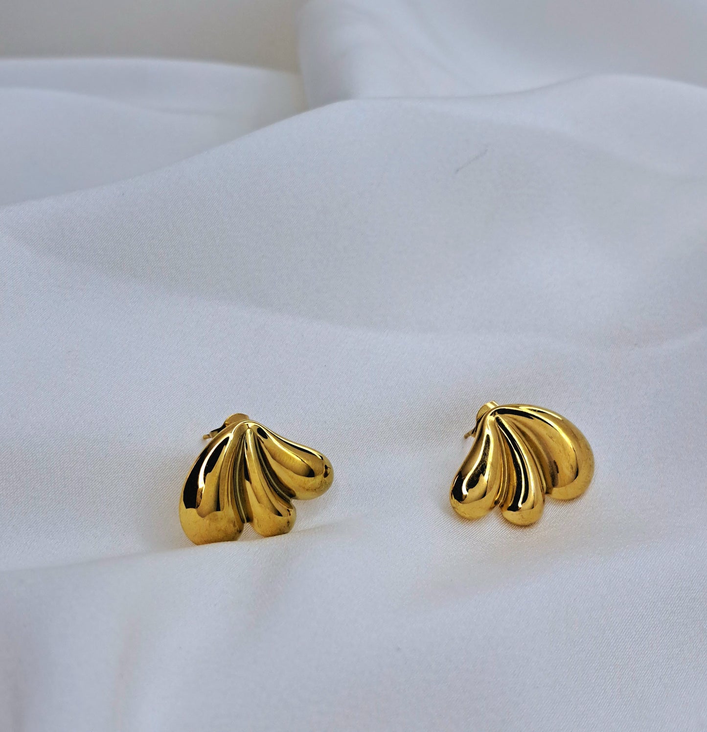 Gold Wing Stud Earrings