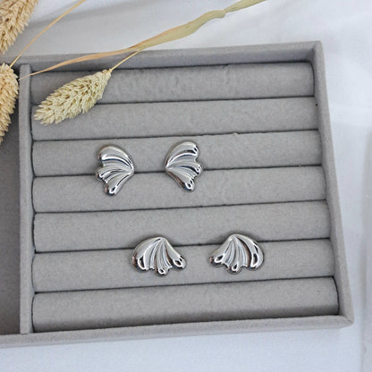 Silver Wing Stud Earrings