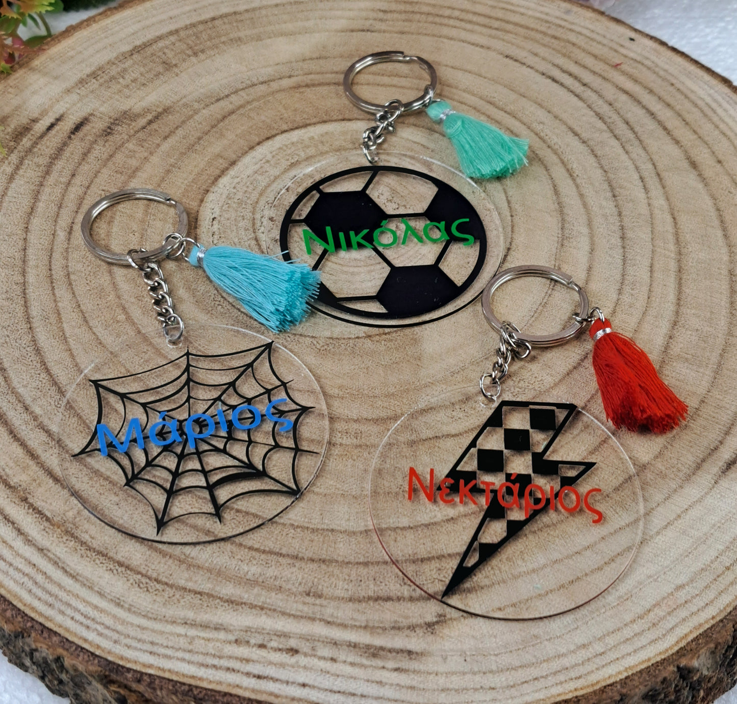 Acrylic Themed Keychains With Name