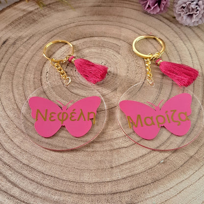 Acrylic Themed Keychains With Name