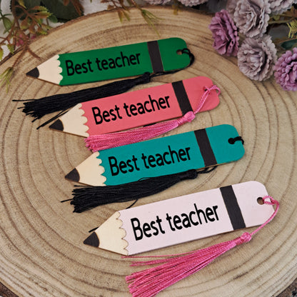 Wooden Bookmark /Best Teacher/English