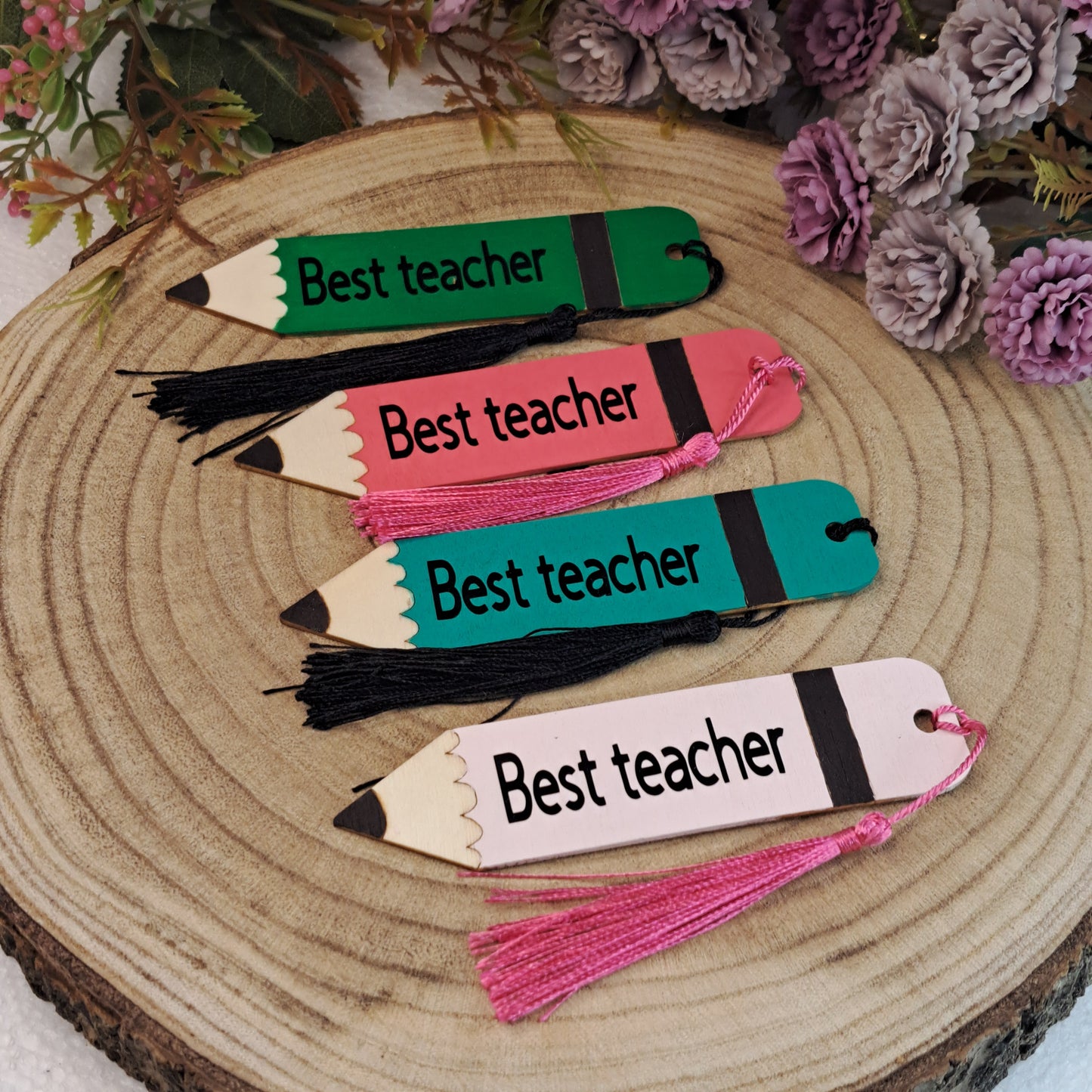 Wooden Bookmark /Best Teacher/English