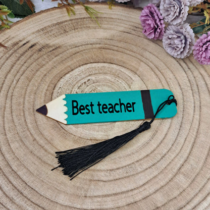 Wooden Bookmark /Best Teacher/English