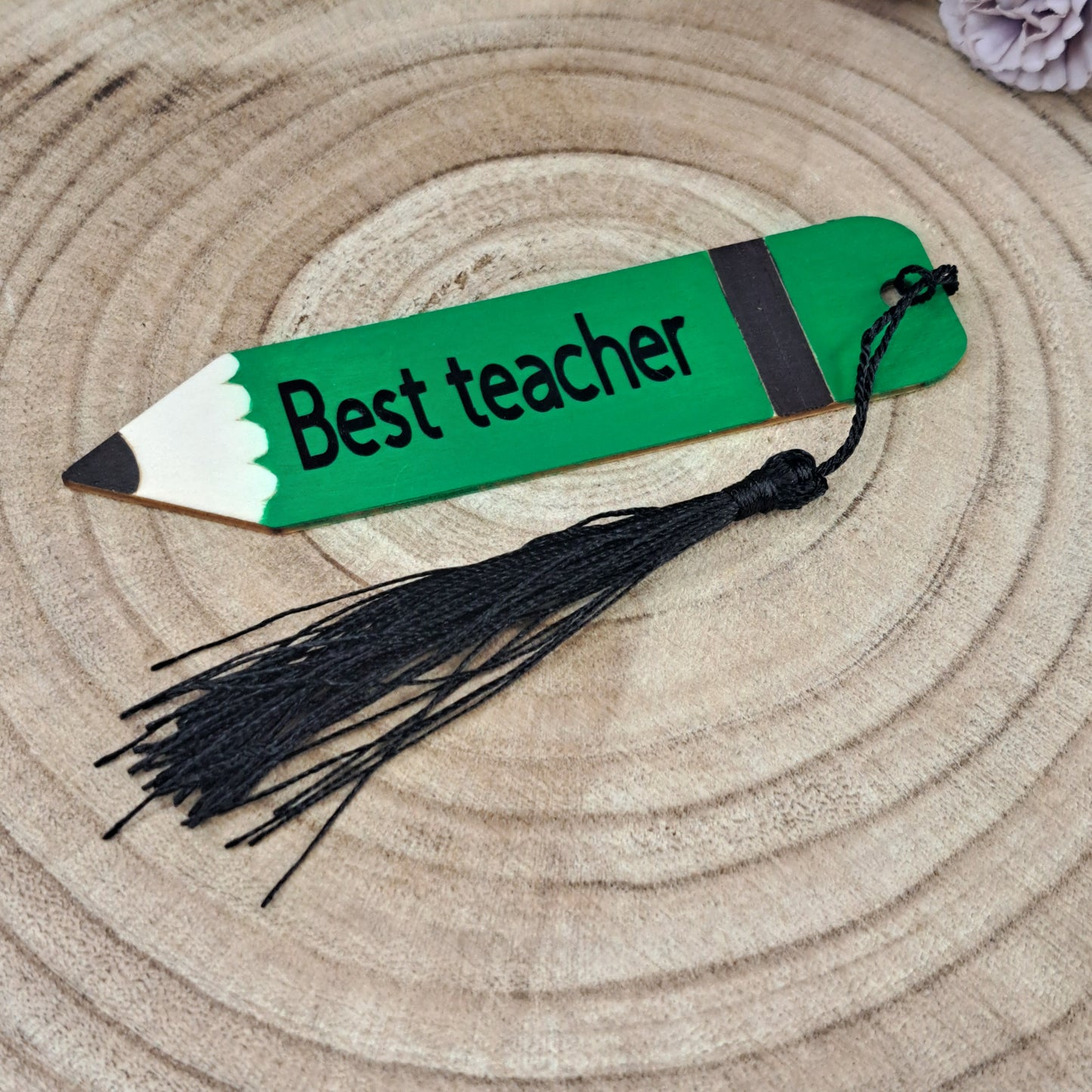 Wooden Bookmark /Best Teacher/English