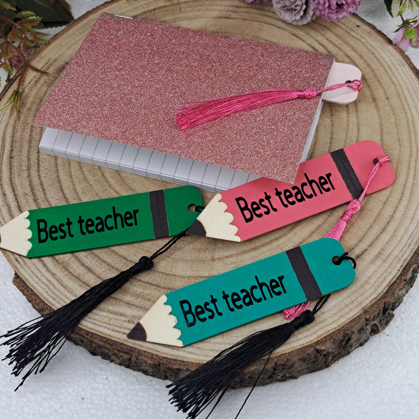 Wooden Bookmark /Best Teacher/English