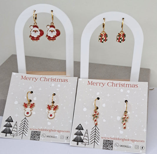 X mas Hoop Earrings (4 designs)