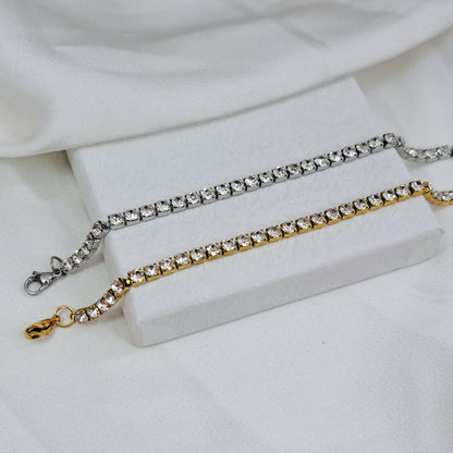 Tennis Rhinestone Bracelet (2 colours)