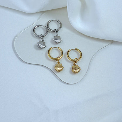 Sea Shell Hoop Earrings