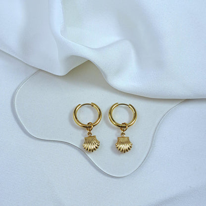 Sea Shell Hoop Earrings