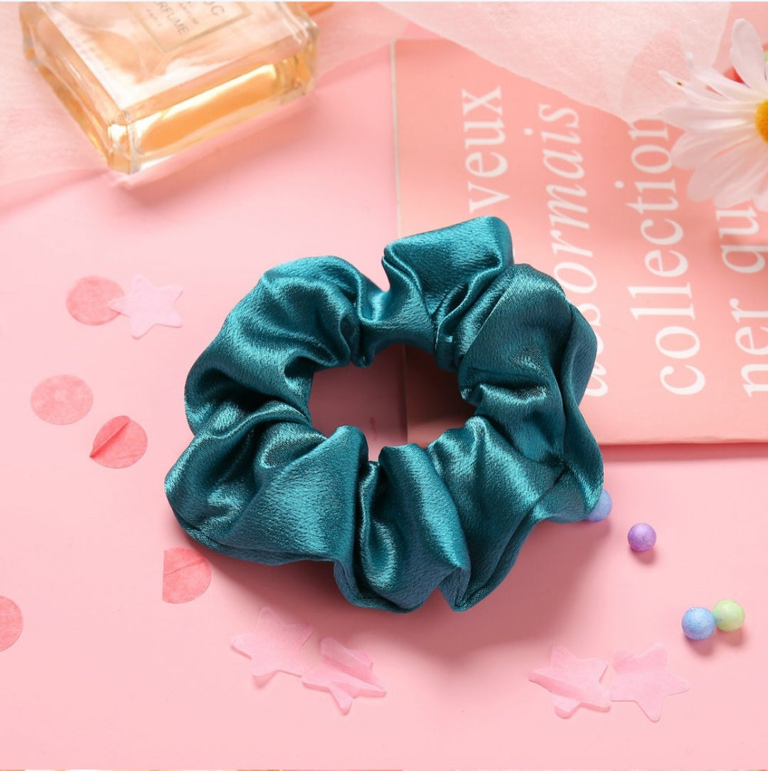 Scrunchie μαλλίων τιρκουάζ