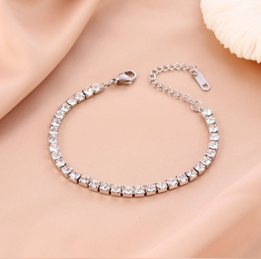 Silver Rhinestone Bracelet